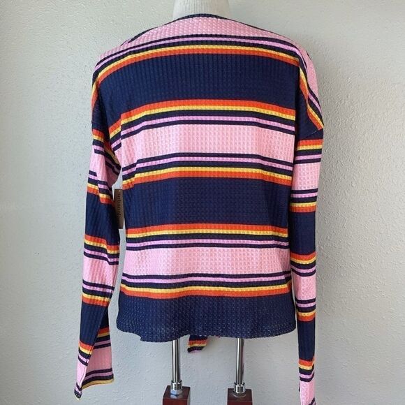 NWT Urbanology Stripped Long Sleeve with Front Tie - Picture 6 of 9